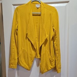 Mustard Open Front Cardigan